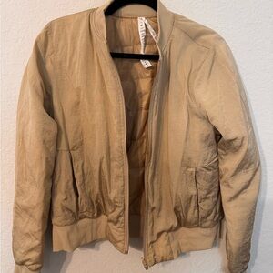 Lululemon Athletica Beige Bomber Jacket